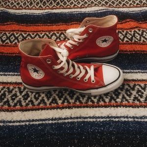 Red high top converse